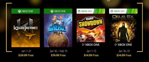 Xbox Gold games van januari