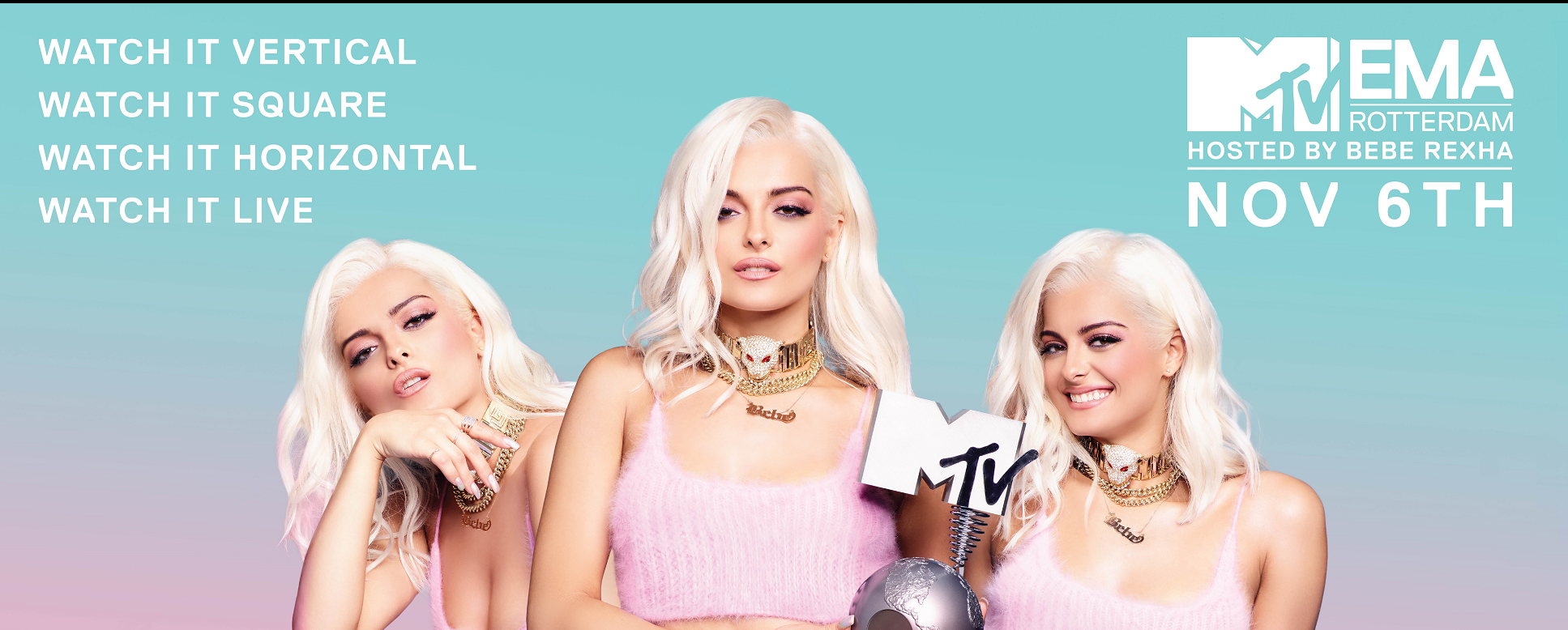 Bebe Rexha presenteert de European Music Awards 2016