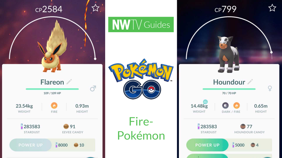 Bekijk alle Pokémon GO Fire Pokémon