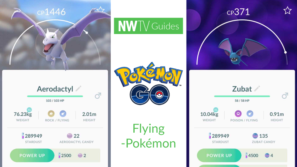 Bekijk alle Pokémon GO Flying Pokémon