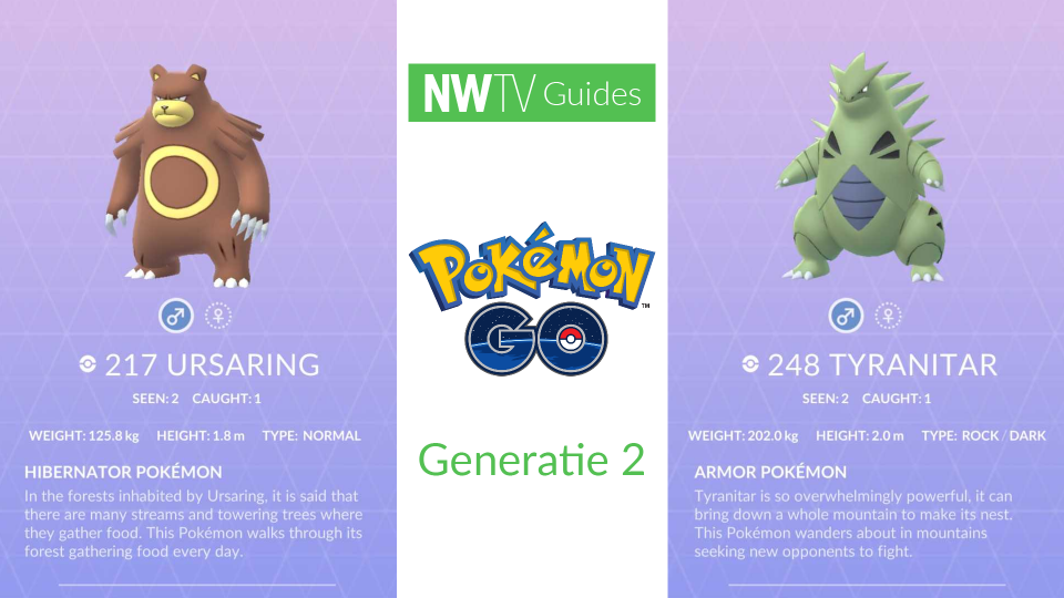 Bekijk alle Pokémon GO Generatie 2 Pokémon