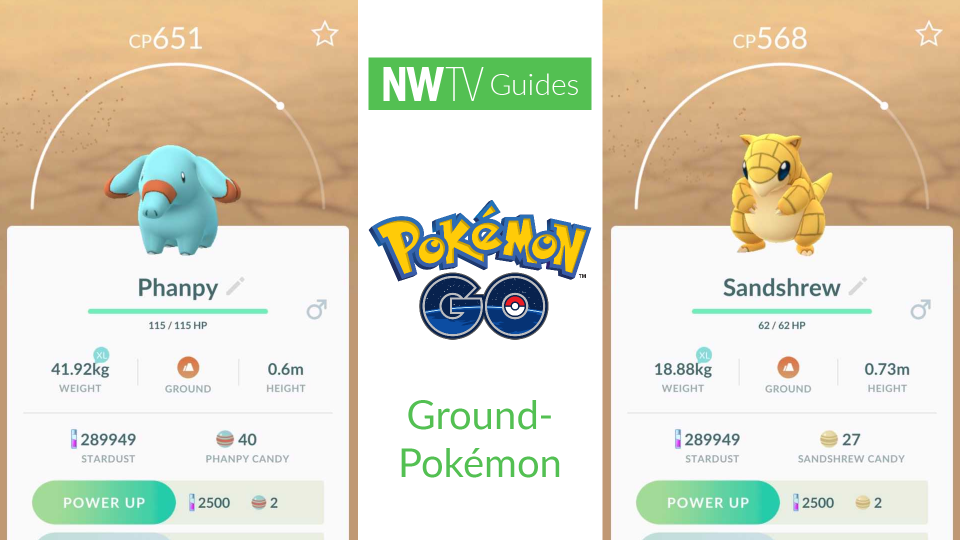 Bekijk alle Pokémon GO Ground Pokémon
