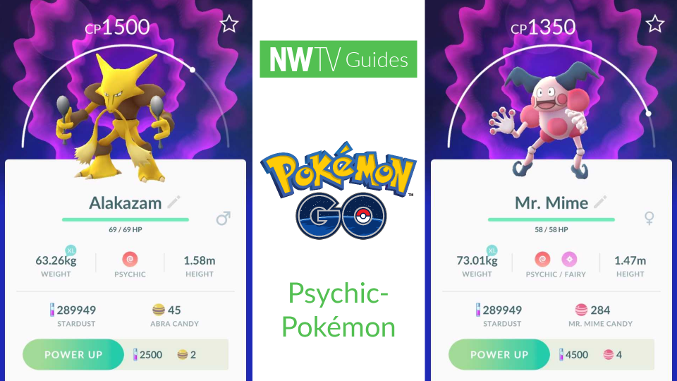 Bekijk alle Pokémon GO Psychic Pokémon