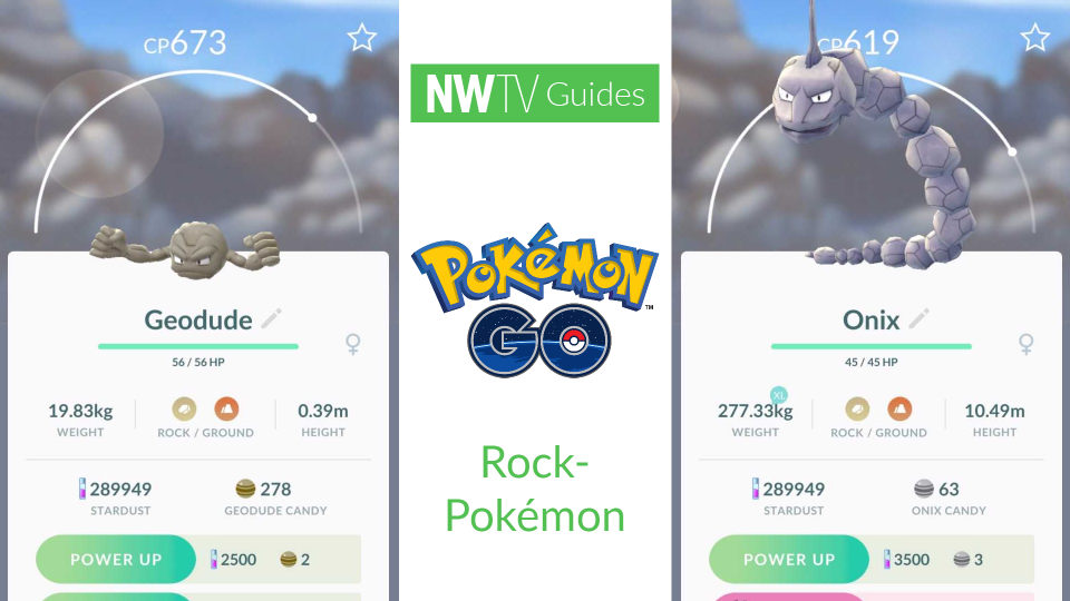 Bekijk alle Pokémon GO Rock Pokémon