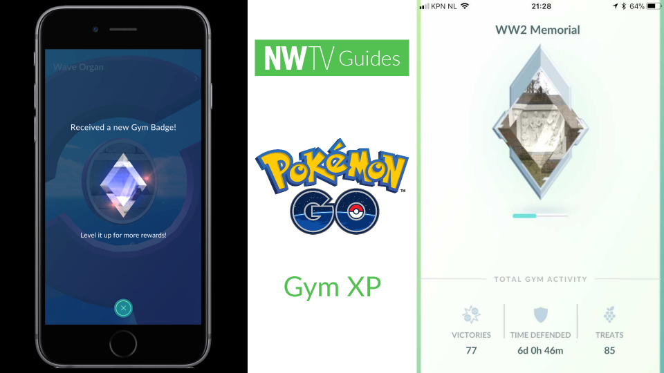 Alles over de Pokémon GO Gym XP