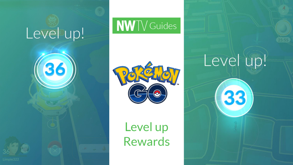 Overzicht van de Pokémon GO level up rewards