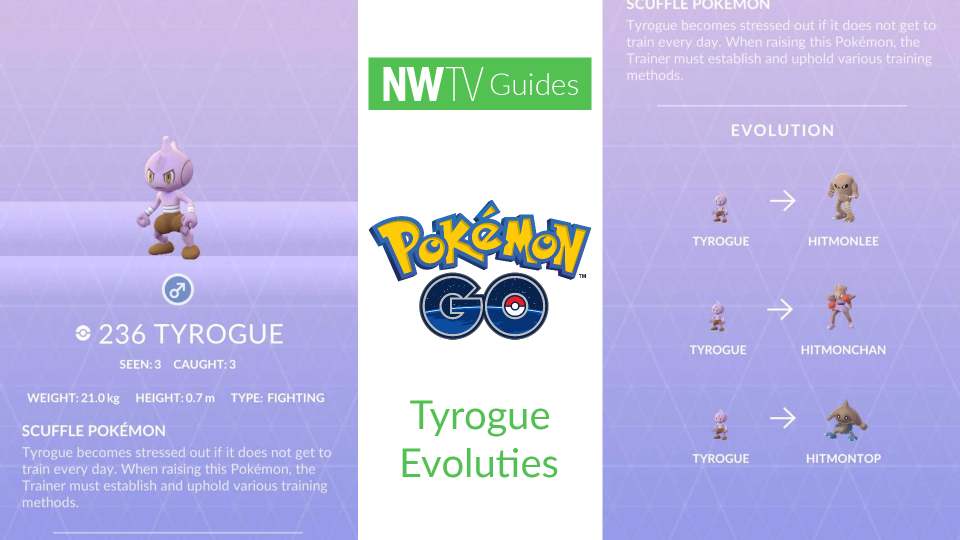 Alles over de verschillende Pokémon GO Tyrogue Evoluties