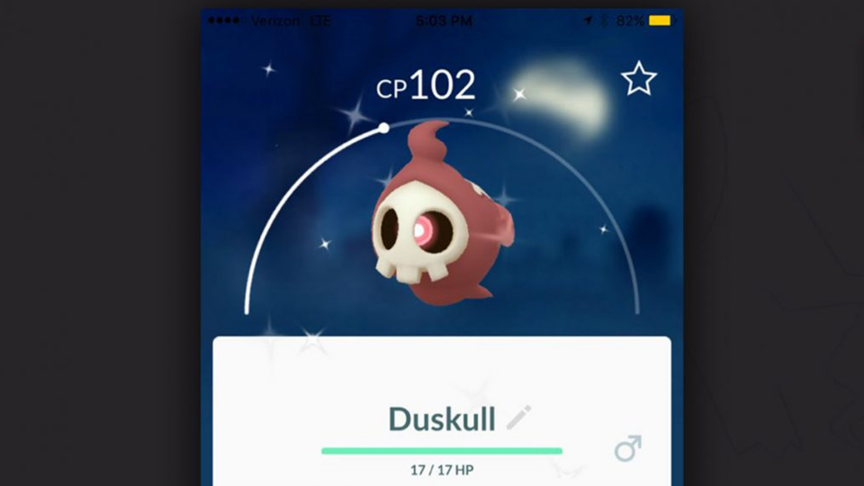 ‘Shiny Duskull gespot in Pokémon GO’