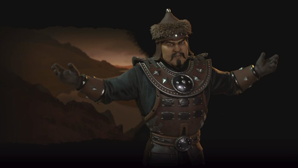 Civilization 6 Rise and Fall Mongolië trailer met Genghis Khan