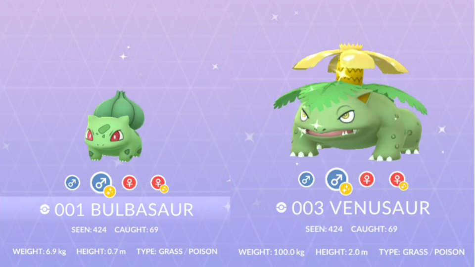 Shiny Bulbasaur duikt op in Pokémon GO-code
