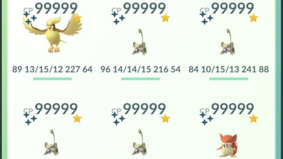 Alle generatie 1 shinies zijn in de code van Pokémon GO gevonden