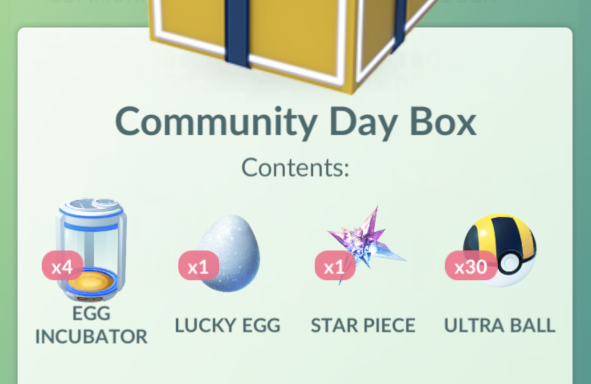 Community Day-box niet echt heel bijzonder dit keer