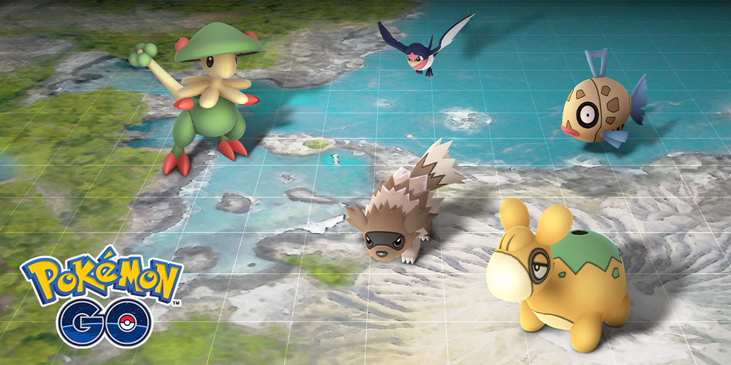 Hoenn-event, Hoenn Celebration Boosted Spawns, Pokémon GO Tour: Hoenn-schema