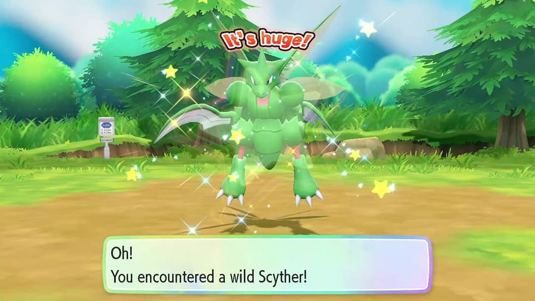 Bekijk de shiny Scyther-familie nu!