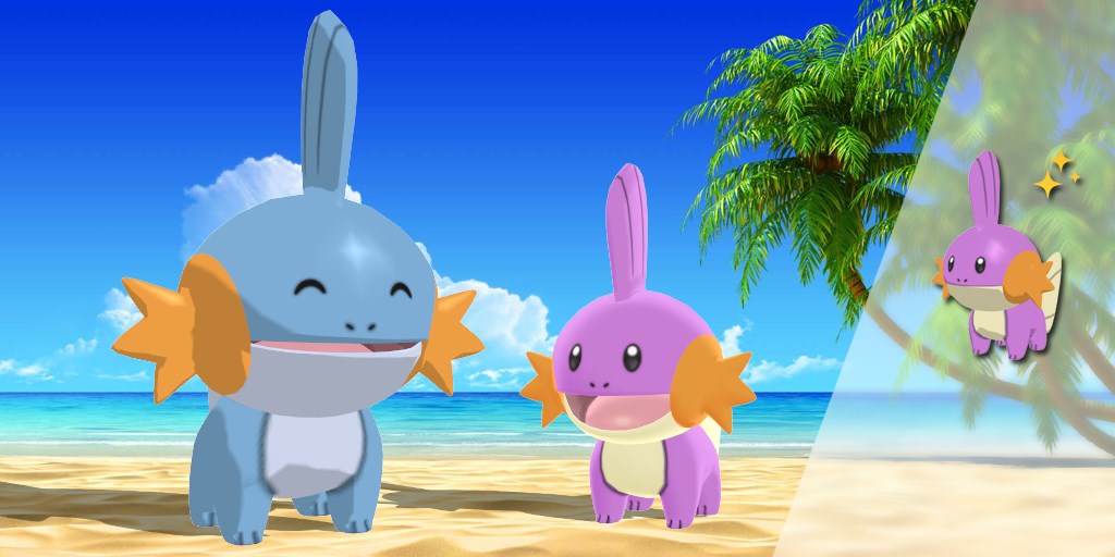 Mudkip Community Day, Hydro Cannon, Shiny Mudkip-familie