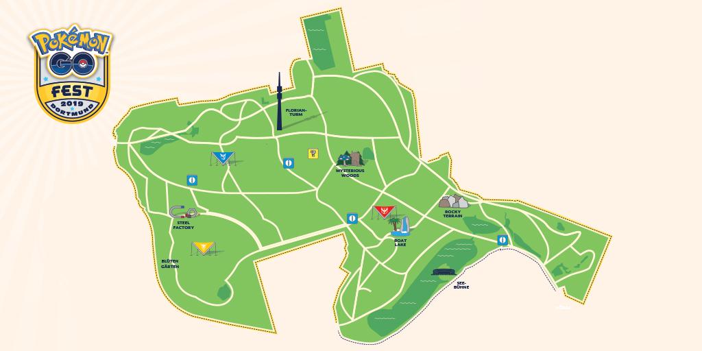 Pokémon GO Fest Dortmund-kaart