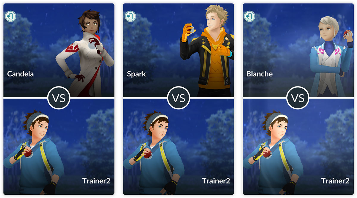 Trainer Battles met de Team Leaders, Team GO Rocket-leaders