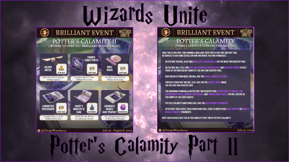 Wizards Unite: Brilliant Event, Potter’s Calamity Part 2