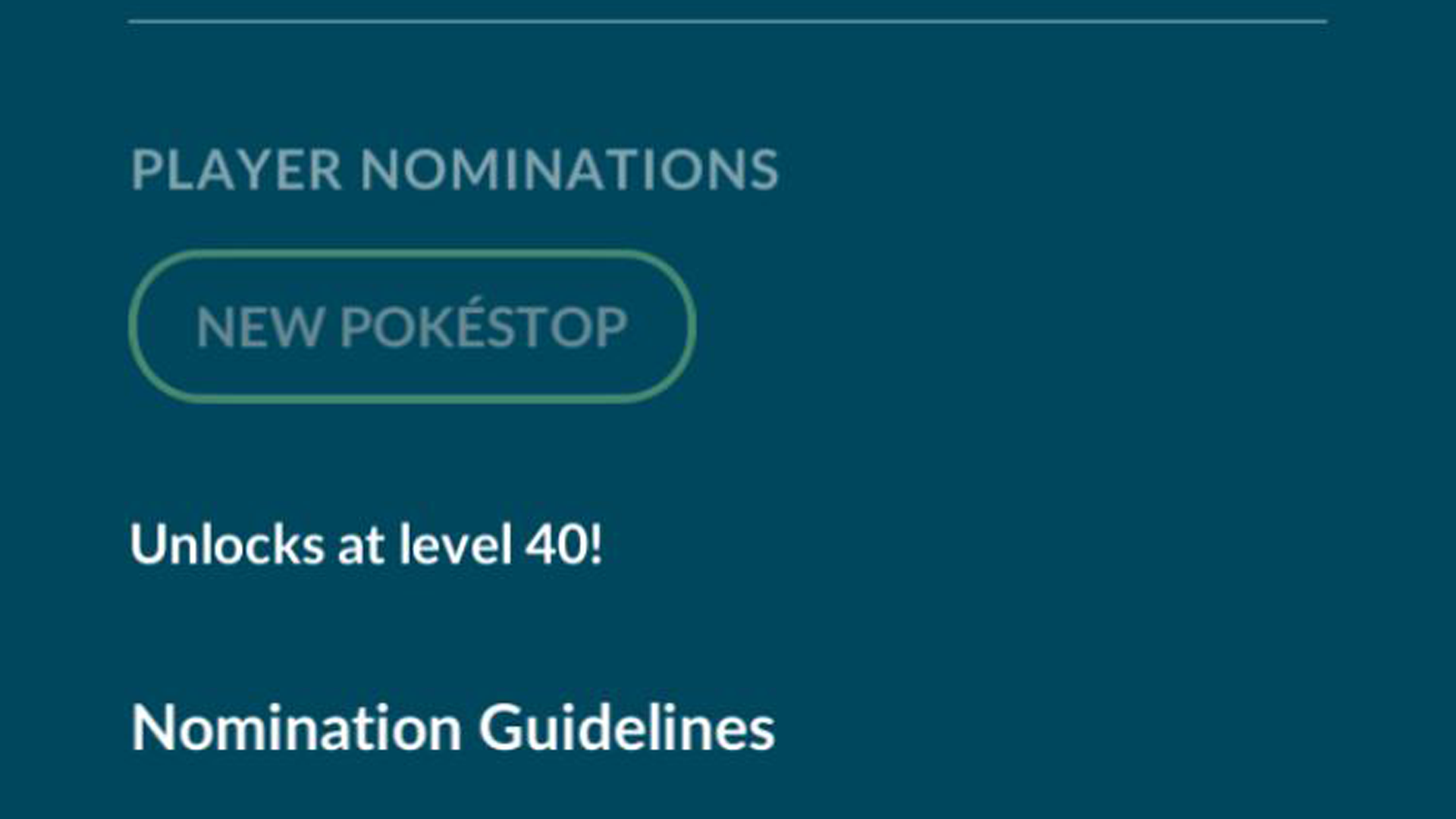 Pokéstop Submissions knop in Pokémon GO