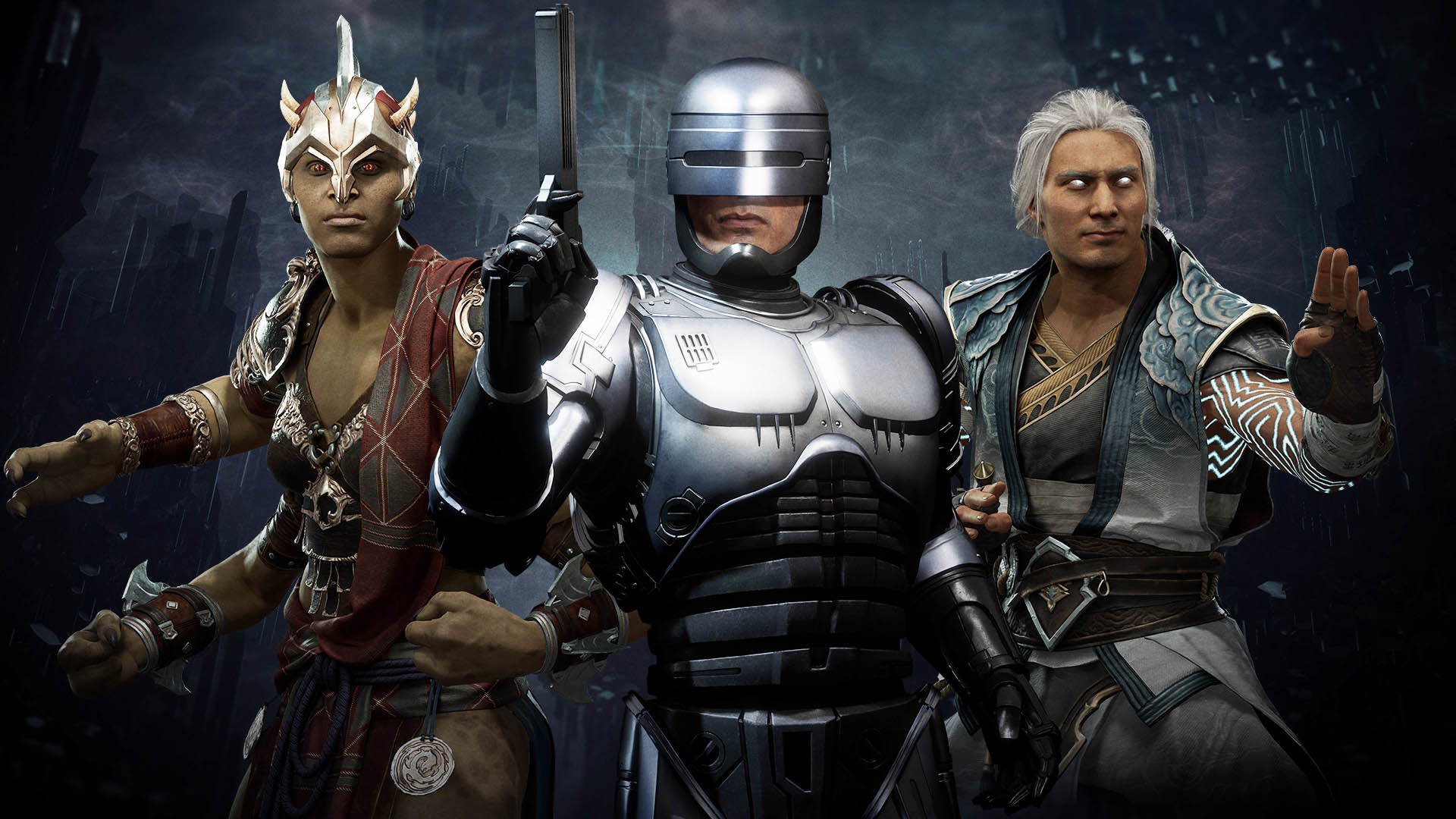 Bekijk Mortal Kombat 11: Aftermath-gameplay met Sheeva, Fujin en RoboCop