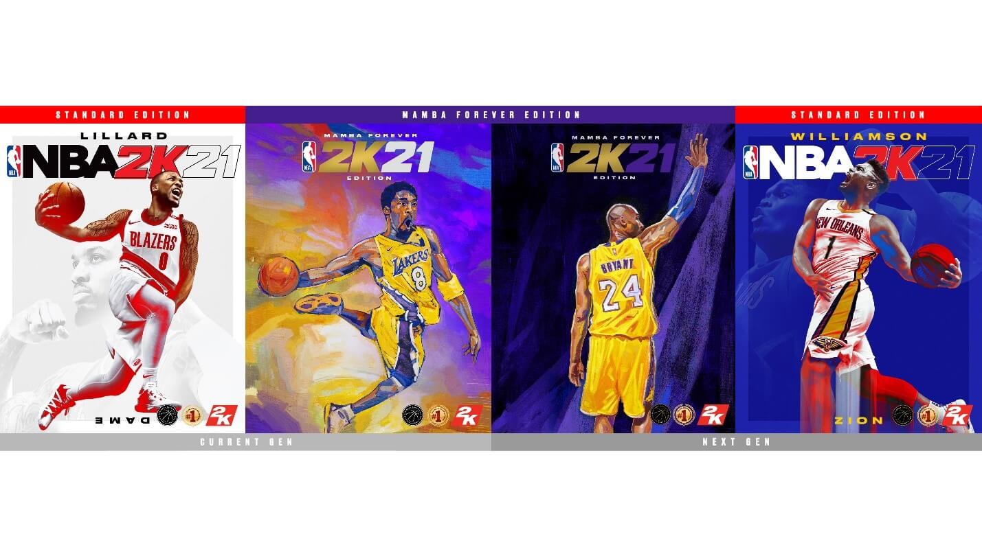 Koby Bryant op de NBA 2K21-cover