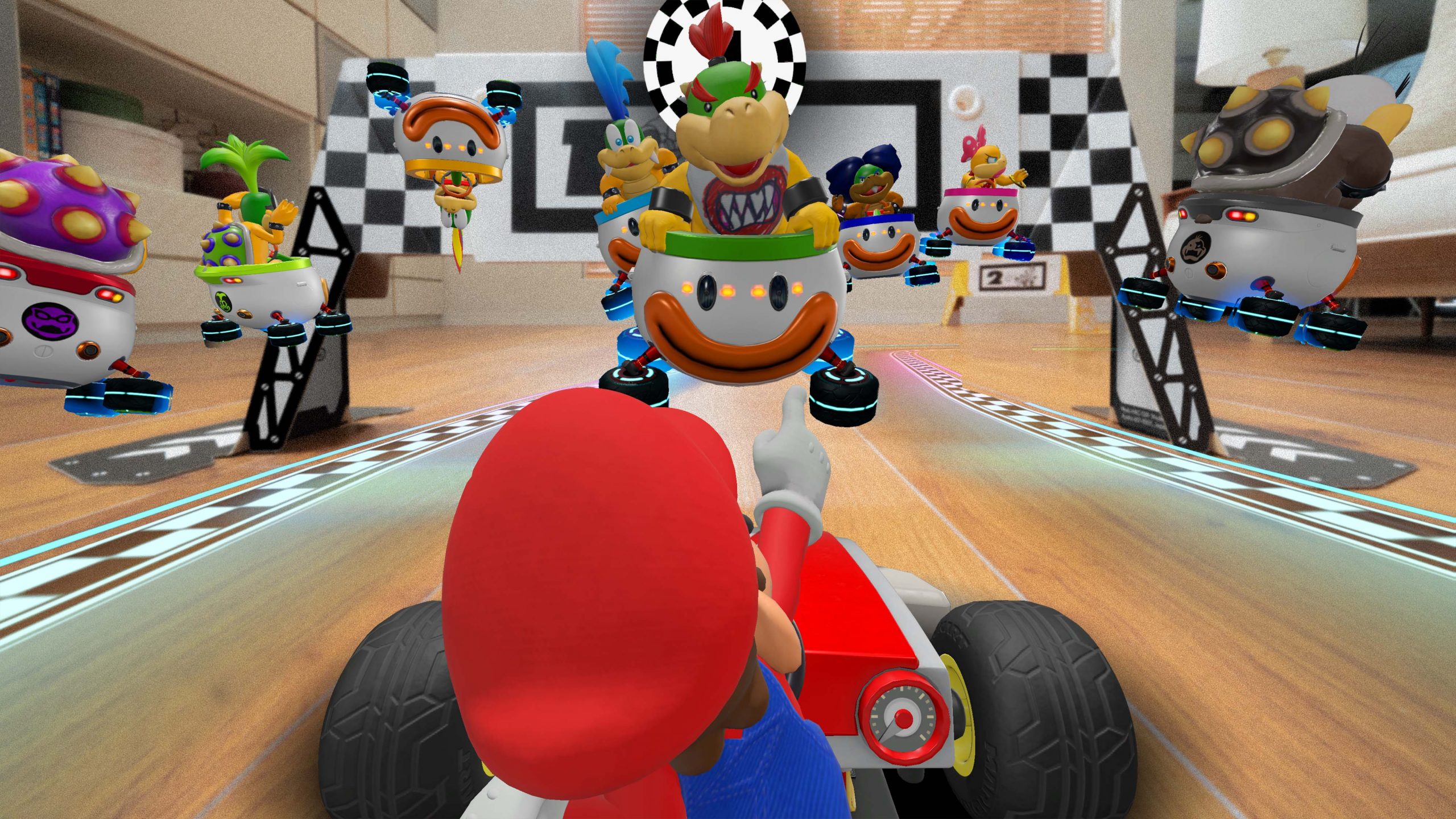 Scheuren door de woonkamer met Mario Kart Live: Home Circuit