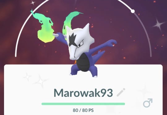 Shiny Alolan Marowak-kans is een stuk groter dan normaal!