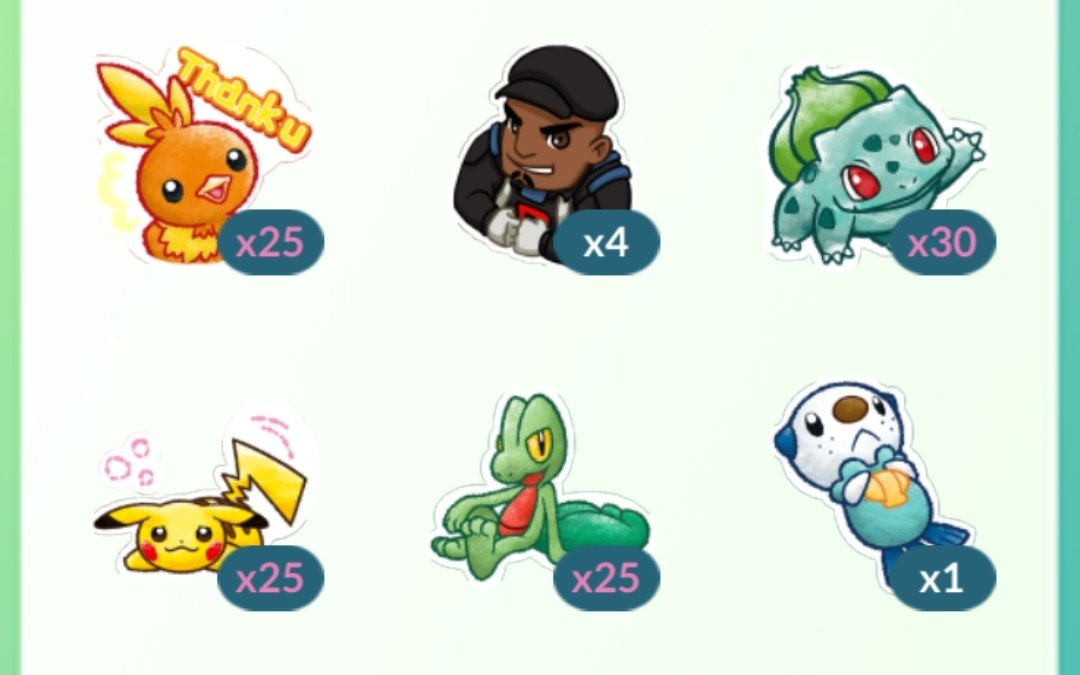 Niantic voegt Sticker-overzicht toe aan Pokémon GO