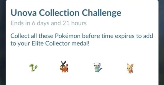 Unova Collection Challenge, Unova Collection Challenge