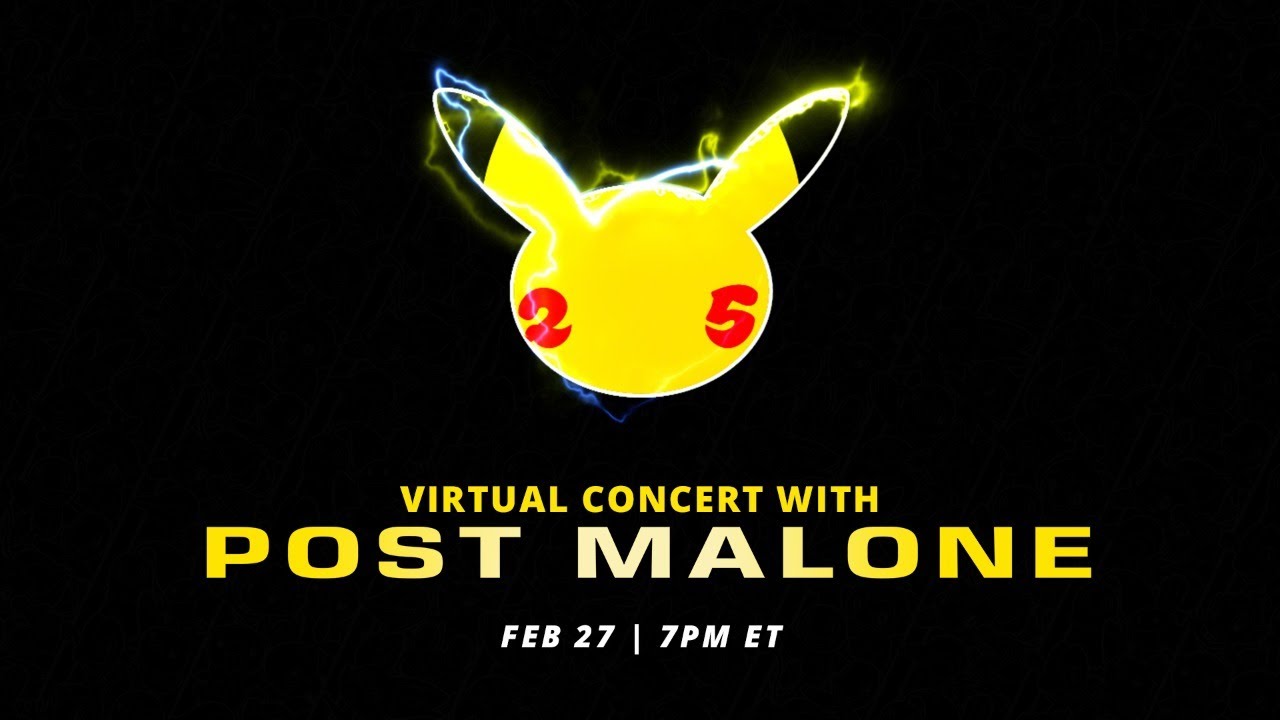Kijk vannacht het Post Malone Virtual Concert Experience – Pokémon25