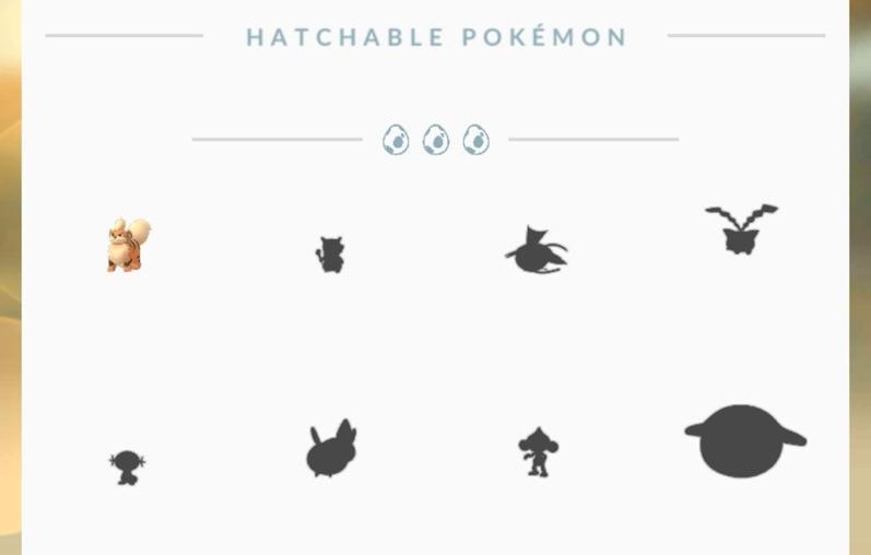 De mogelijke inhoud van Pokémon GO-eieren is voor iedereen zichtbaar