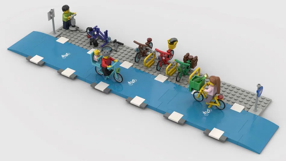 Nederlandse LEGO Ideas Bike Lanes behaalt 10.000 Supporters