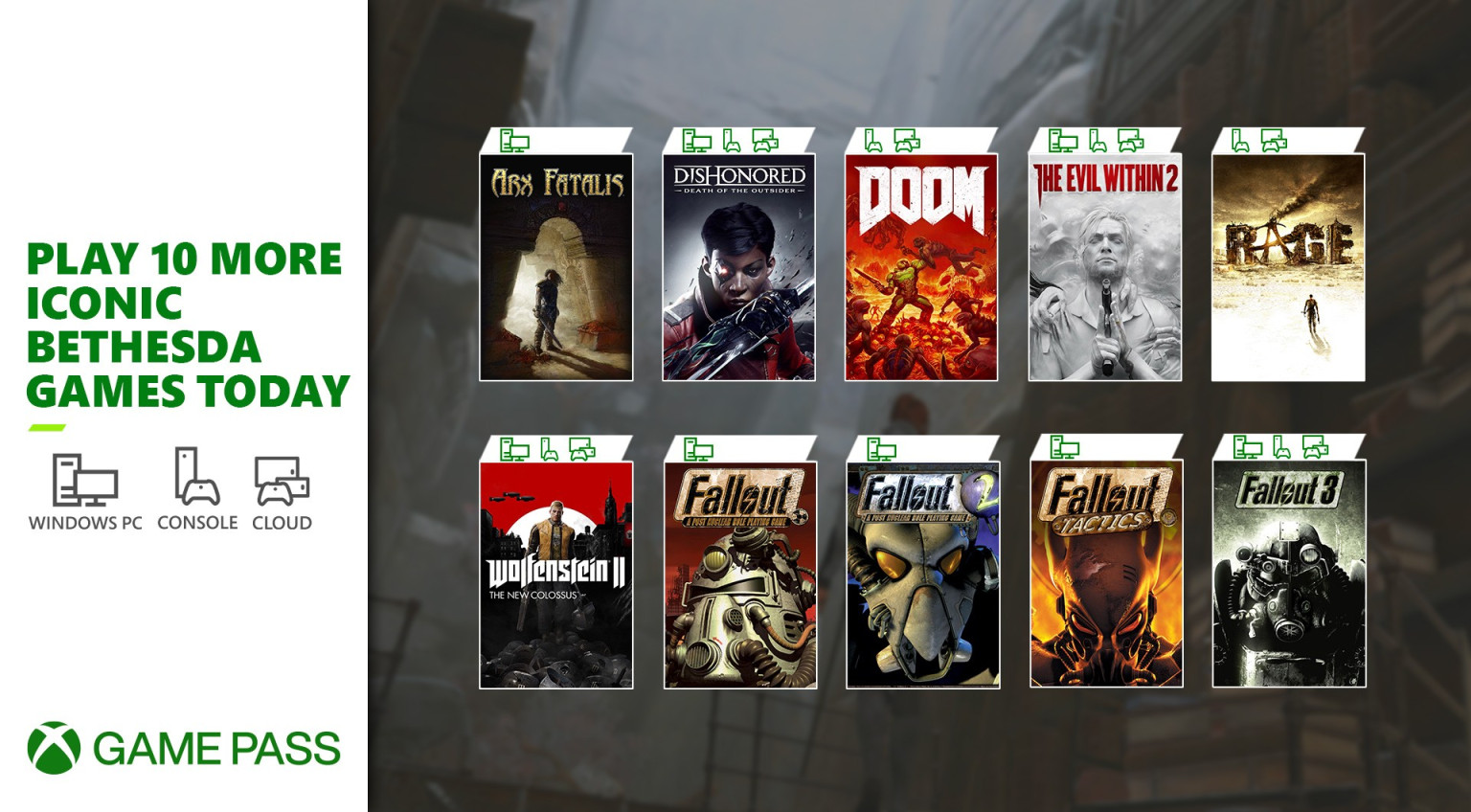Nog eens tien Bethesda-klassiekers toegevoegd aan Xbox Game Pass