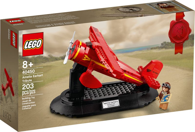 Bestel de LEGO Eerbetoon aan Amelia Earhart-set nu met je LEGO VIP-punten