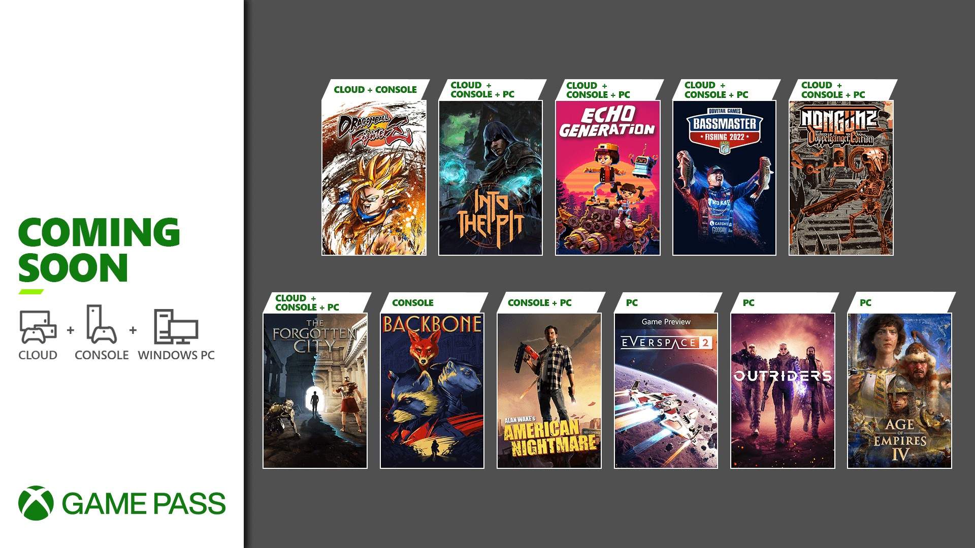 Dit zijn de nieuwe games voor Xbox Game Pass oktober 2021