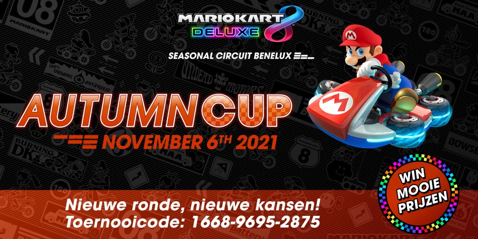 Doe jij zaterdag mee met de Mario Kart 8 Deluxe Seasonal Circuit Benelux – Autumn Cup?