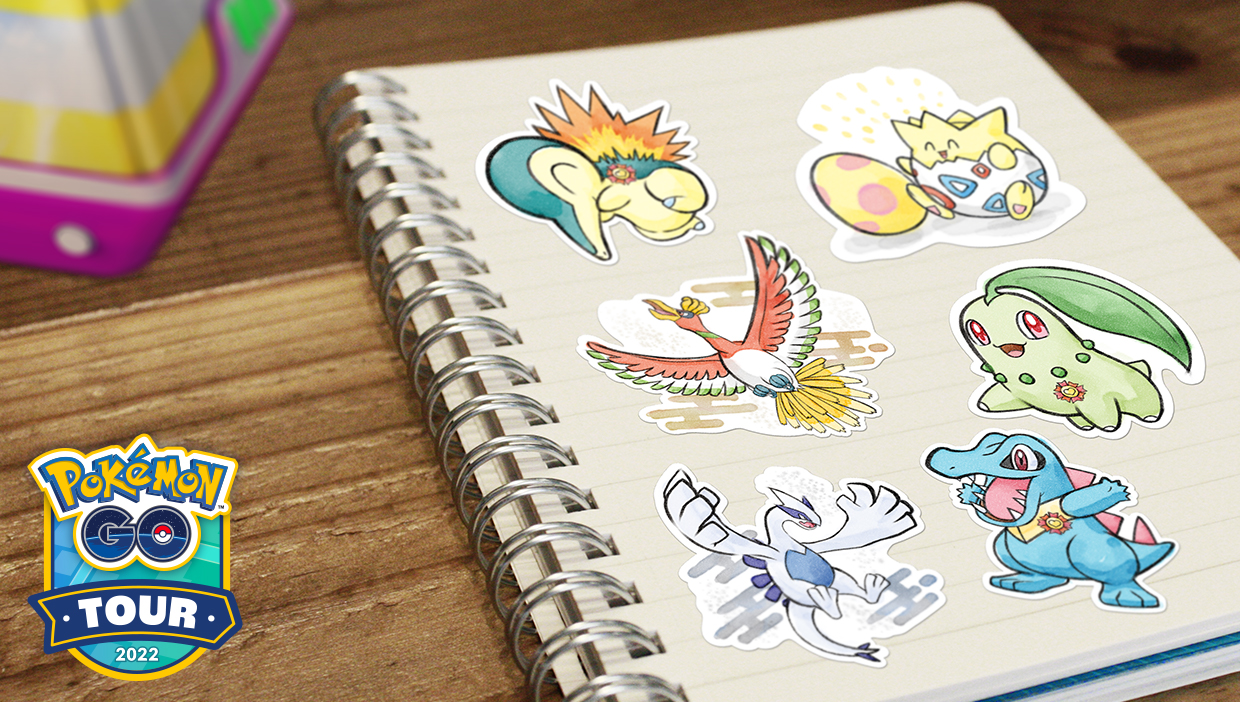 Pokémon GO Tour: Johto, Pokémon GO Tour: Johto-stickers