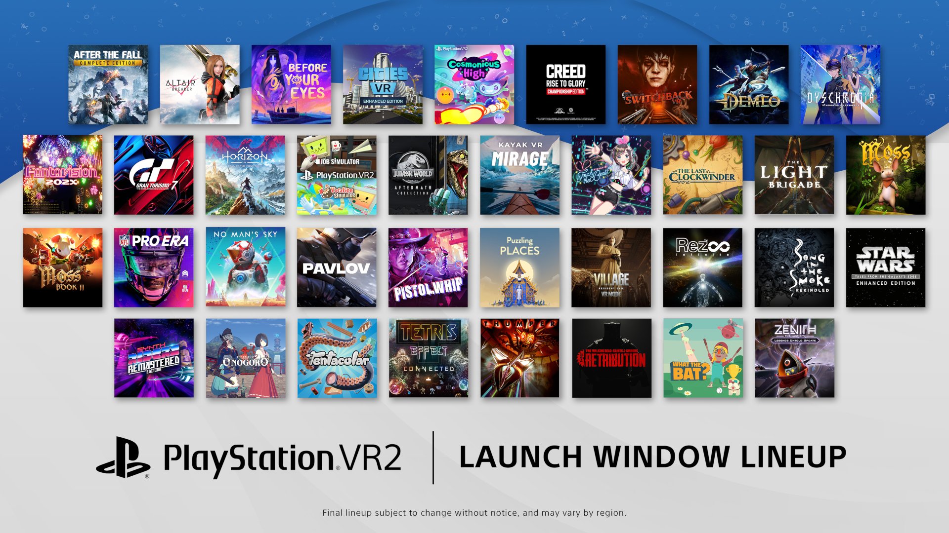 Meer dan 30 games bij PS VR2-lancering