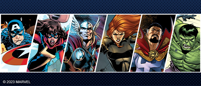 Alle helden van Marvel in de Champions Hero Pack Card Game