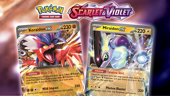 Bekijk alvast exclusief twee kaarten uit de nieuwe Pokémon Trading Game-serie Scarlet & Violet-set