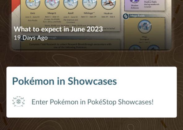 Sommige spelers zien al Pokestop Showcase-vermelding in de app