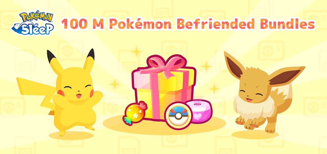 Speciale 100 Mil. Pokémon Befriended-bundels te koop in Pokémon Sleep!