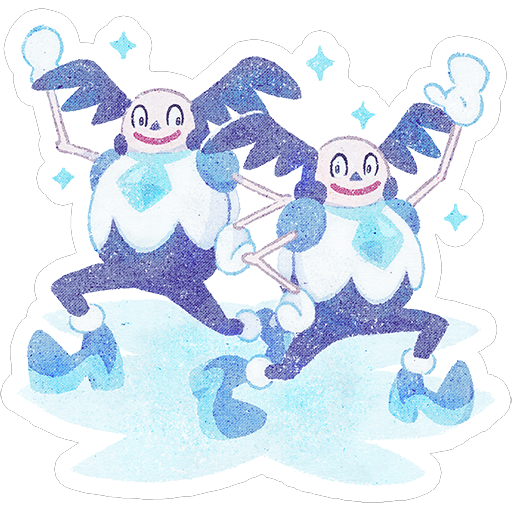 sticker kerst mr mime