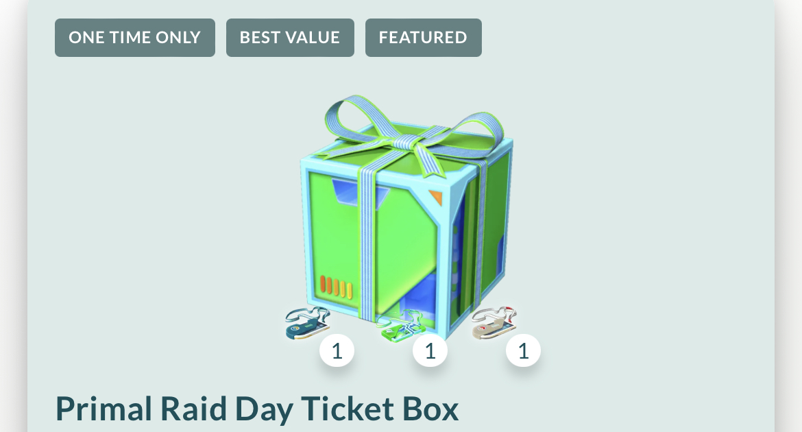 Ga je ook Primal Groudon-raids doen, overweeg dan de Primal Raid Day Ticket Box