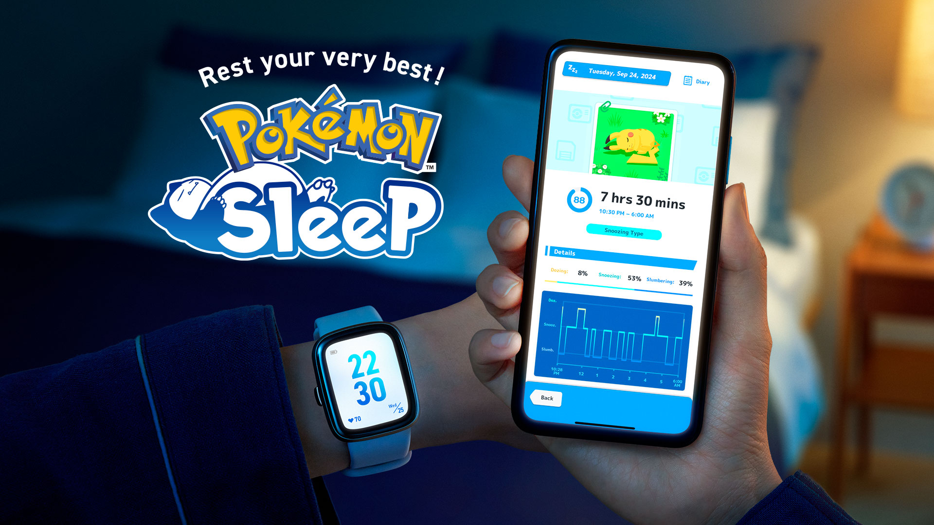 Slaap tracken smartwatch Pokémon Sleep