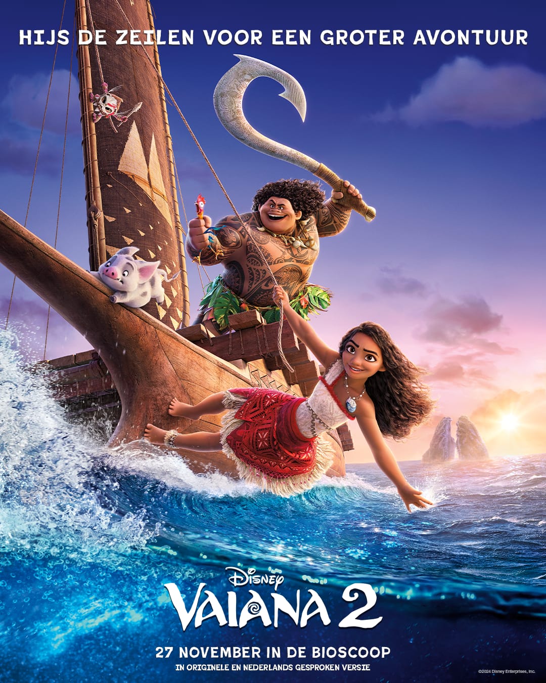 Bekijk de officiële tweede trailer van Vaiana 2 hier