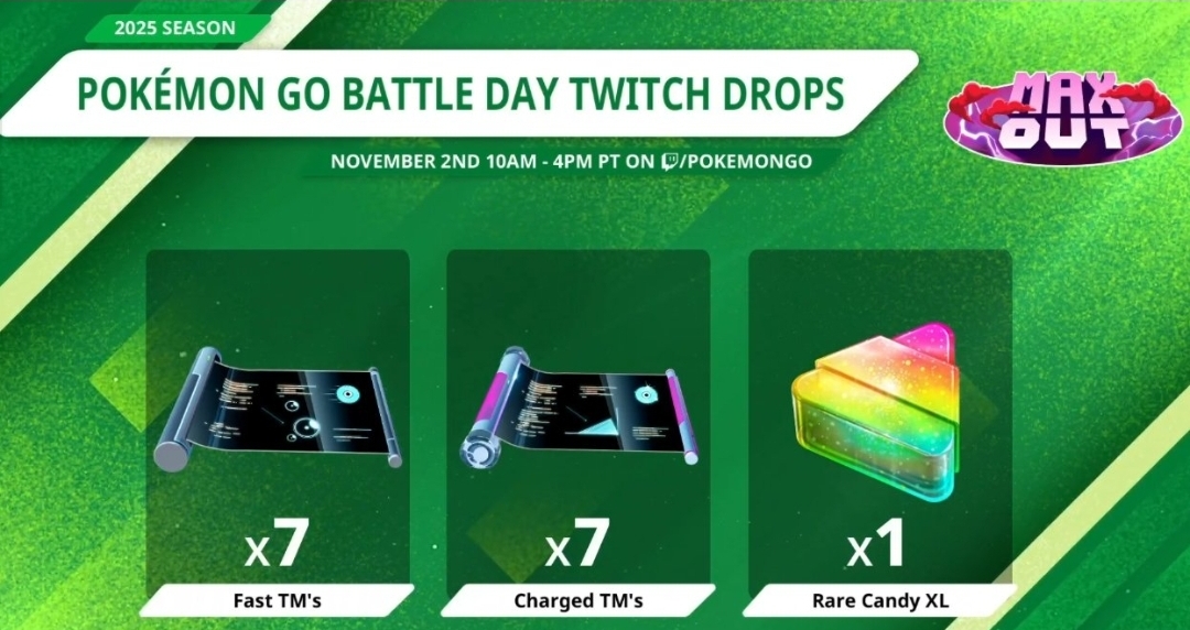 Tijdens het GO Battle Weekend kun je weer Twitch drops verwachten