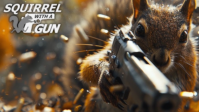 Bekijk de hilarische Squirrel with a Gun-trailer