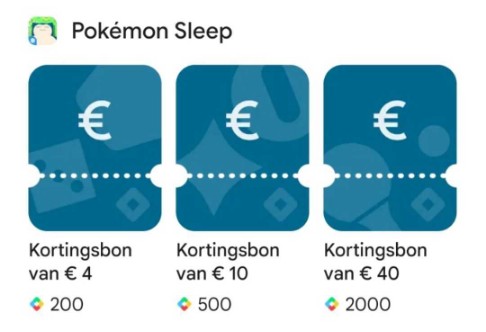 Pokémon Sleep Play Points Google Play Store korting