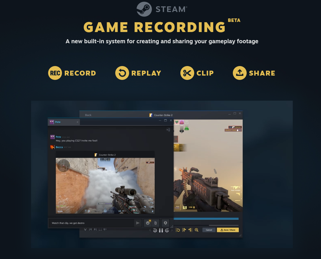 Steam Game Recording is verschenen